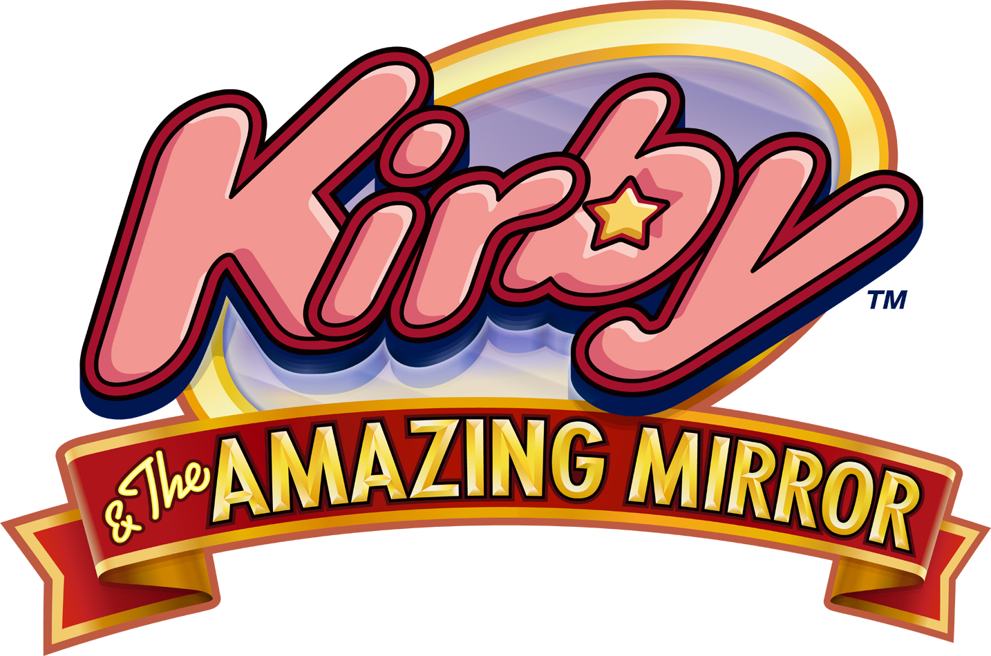 Katm Logo - Kirby And The Amazing Mirror Logo Png (1434x950), Png Download