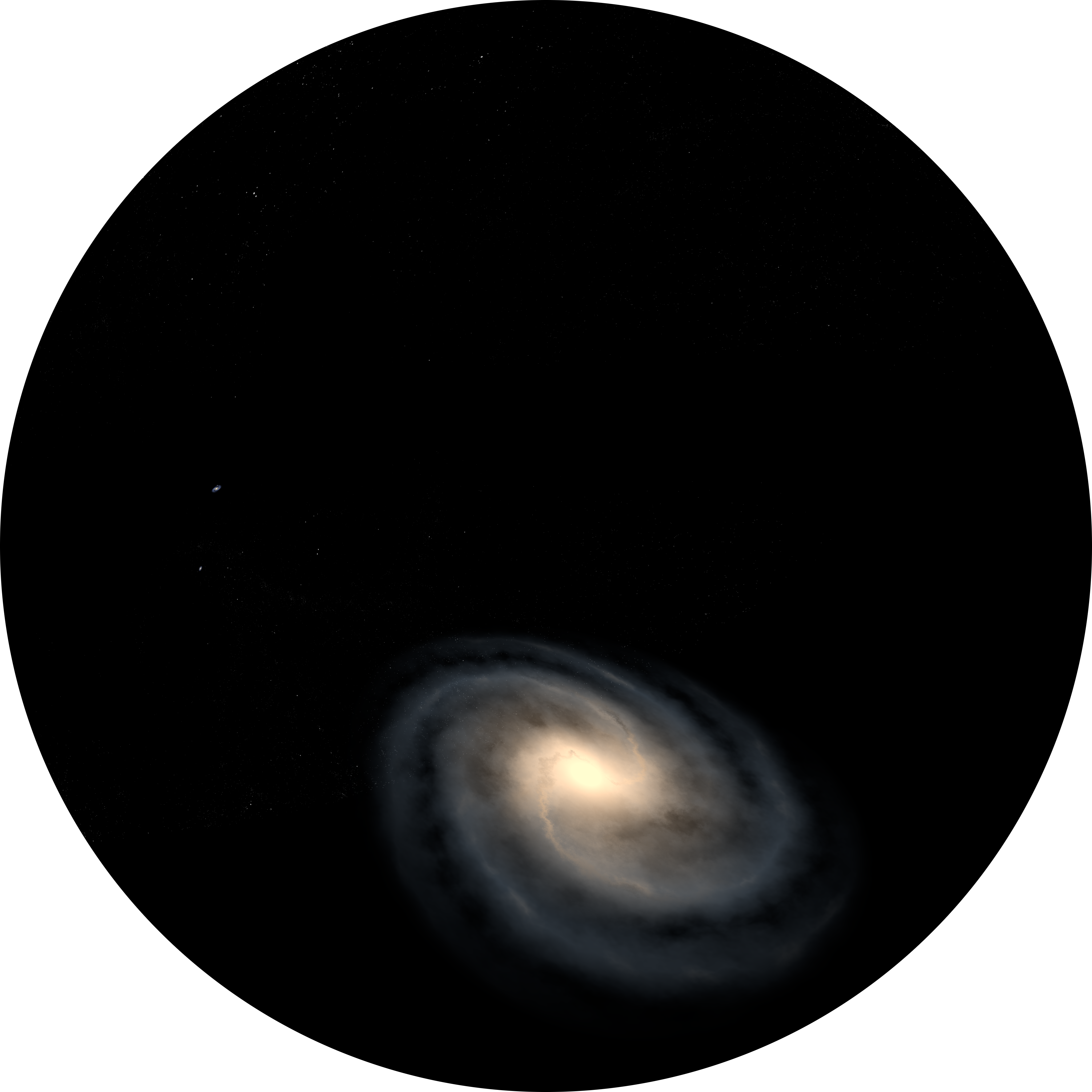 Our Galaxy Is Of Spiral Type With A Relatively Small - Milky Way (4096x4096), Png Download
