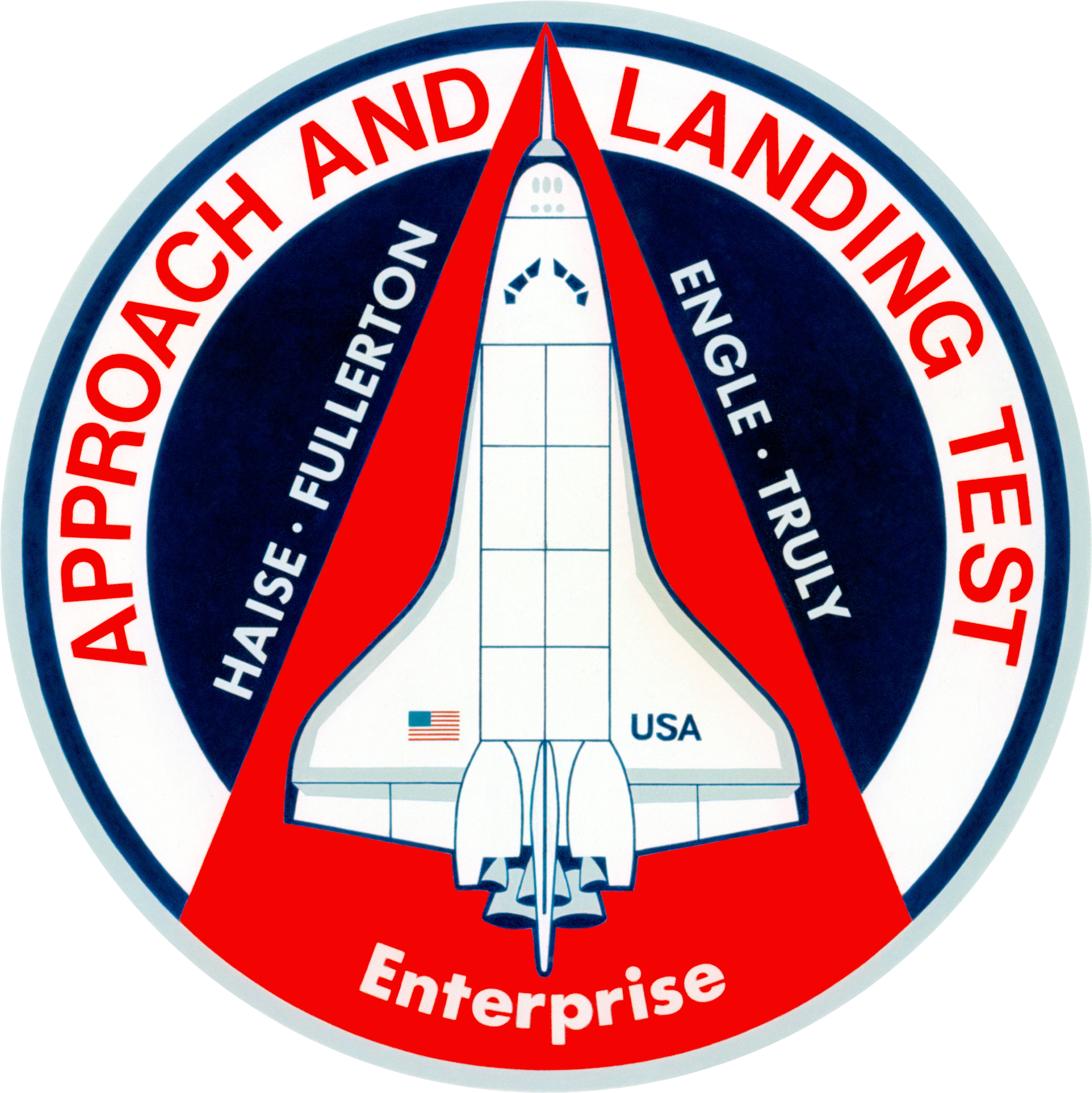 Enterprise 1977 Approach And Landing Test Mission Patch - Enterprise Approach And Landing Test Patch (4210x4212), Png Download