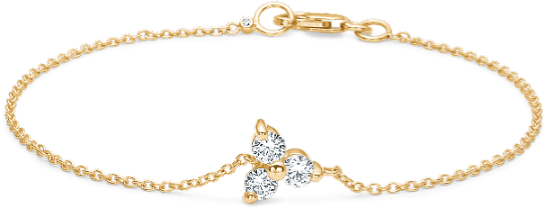 Fryd Diamond Yellow Gold Bracelet - Chain (1000x477), Png Download