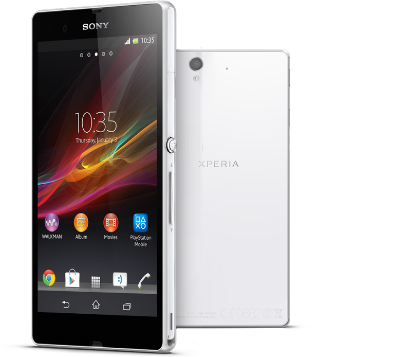 Sony Xperia Z - Sony Xperia Z White (1024x694), Png Download