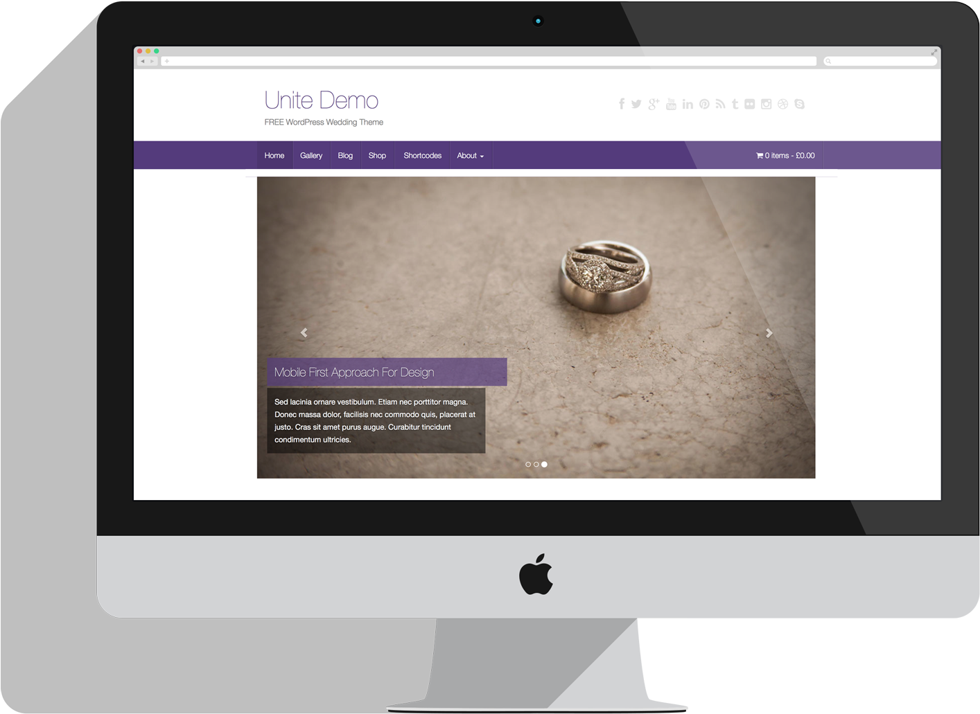 Wordpress Wedding Theme - Wordpress (1542x1121), Png Download