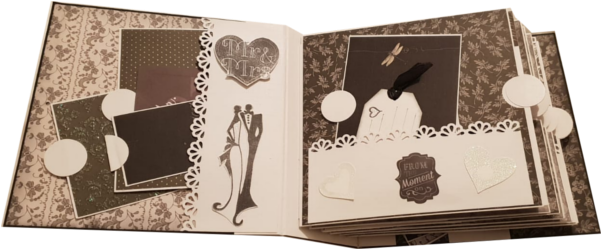 Black & White Wedding Album - Visual Arts (600x600), Png Download