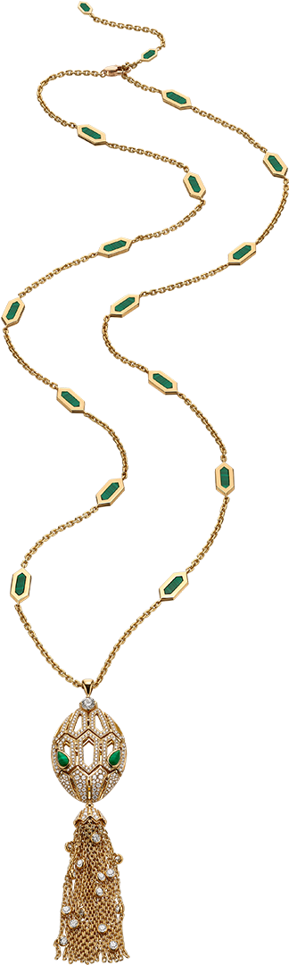 Serpenti Necklace Necklace Yellow Gold Yellow - Chain (1800x1295), Png Download