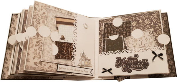 Black & White Wedding Album - Motif (600x600), Png Download