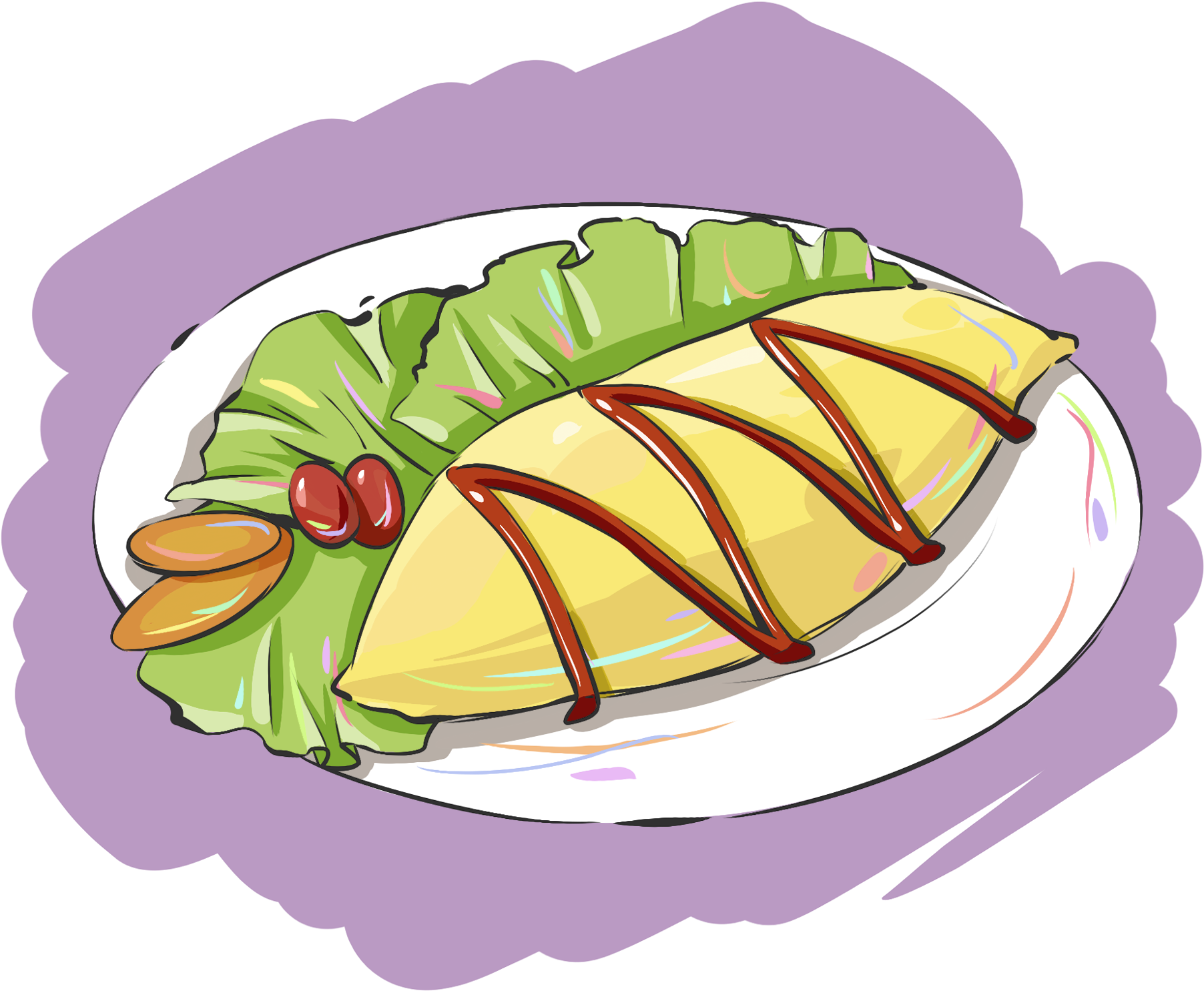 オムレツ レタス 聖人 ニンジン Pngとpsd - Food (2000x2000), Png Download