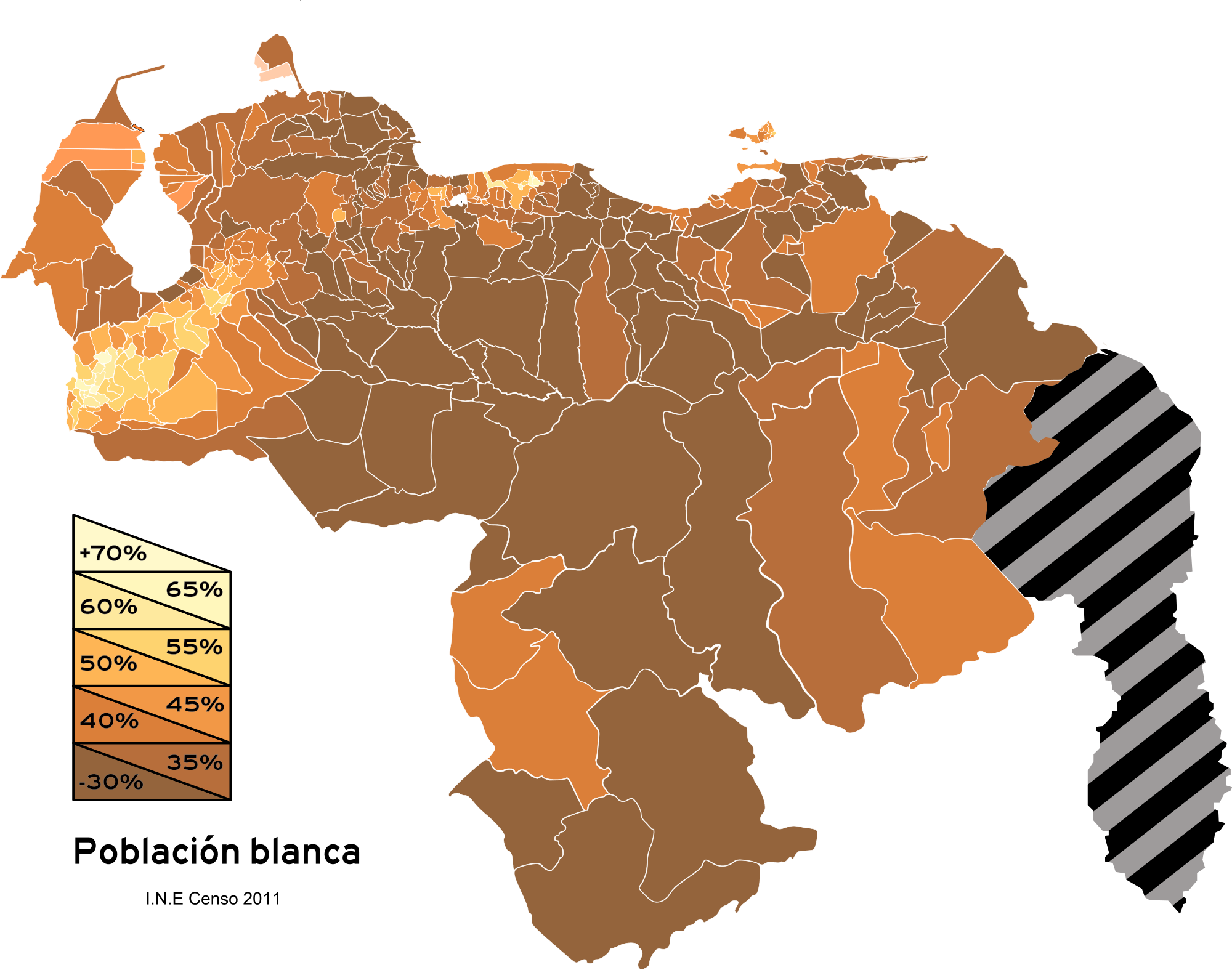 White Population In Venezuela - Countries Of The World Shapes (2000x1575), Png Download