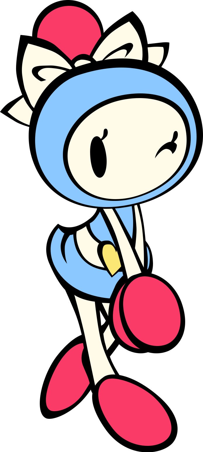 Aqua Bomberman - Pink Bomber Super Bomberman R (694x1539), Png Download
