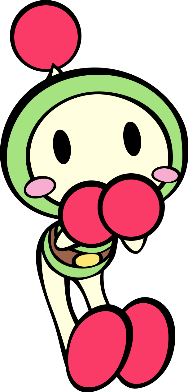 Green Bomberman - Super Bomberman R Green (607x1260), Png Download