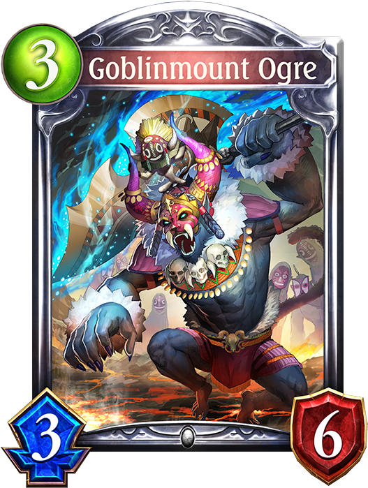Unevolved Goblinmount Ogre Evolved Goblinmount Ogre - Shadowverse Card (536x698), Png Download