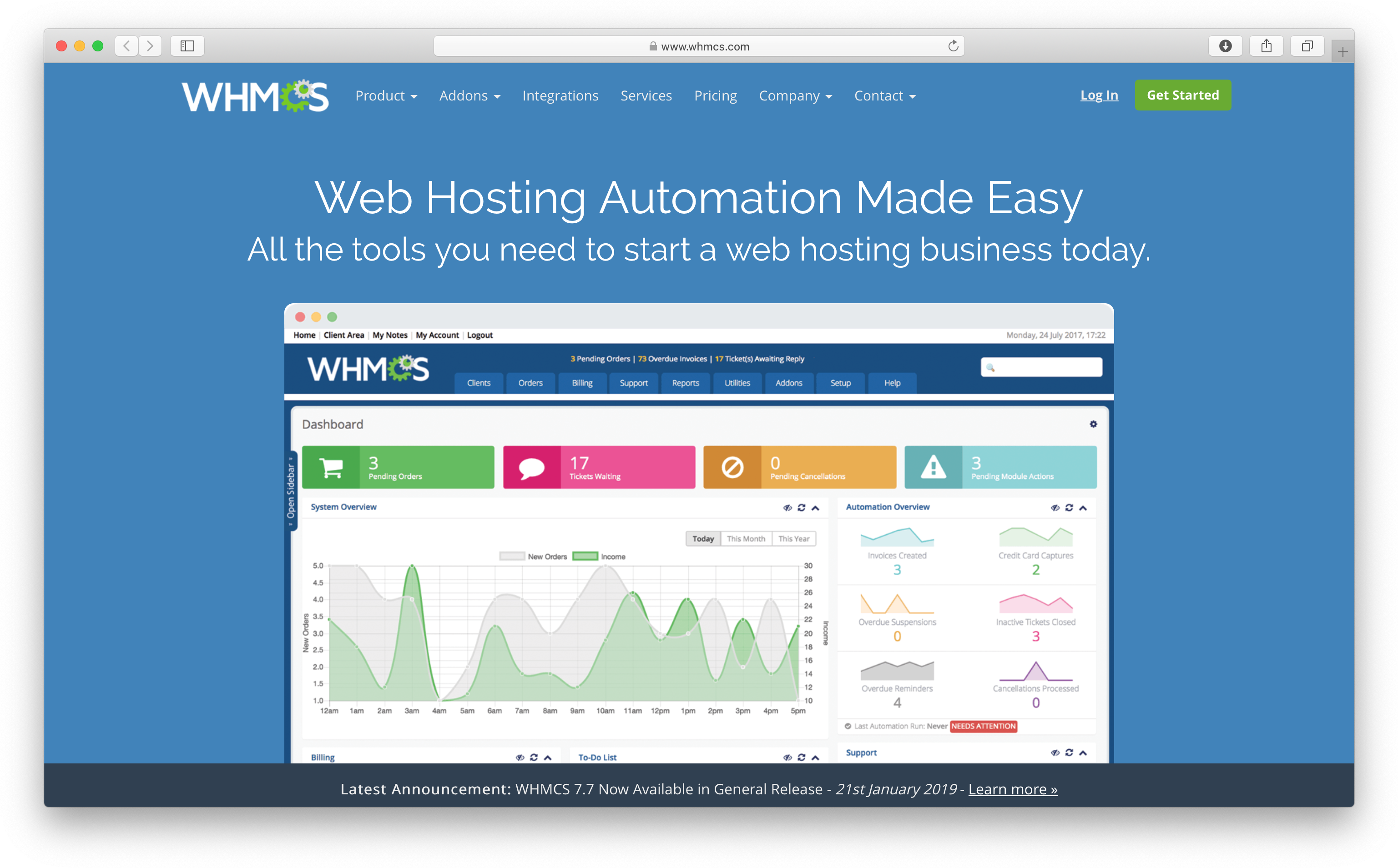 Whmcs Analytics And Live Chat - Web Hosting Service (3104x1936), Png Download