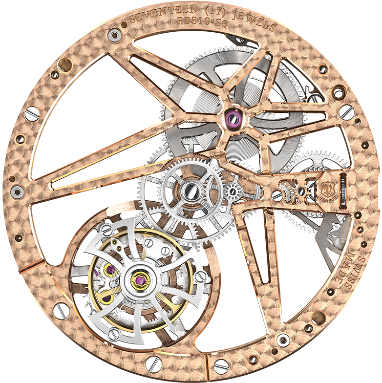 The Roger Dubuis 510sq Skeleton Single Flying Tourbillon - Circle (1068x834), Png Download