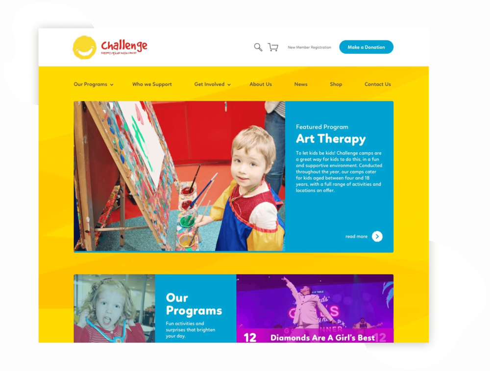 A Non-profit Working With Kids And Families Impacted - Web Page (1000x758), Png Download