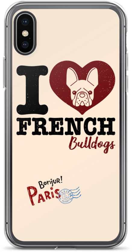 "i Love French Bulldogs" Phone Case For Iphone - Love (1000x1000), Png Download