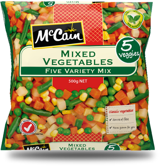Mccain Mixed Vegetables 6x2kg [each] - Frozen Mixed Vegetables India (710x664), Png Download