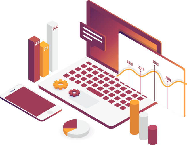 Best Sem Seo Services Slide 2 - Isometric Data Analysis (650x504), Png Download