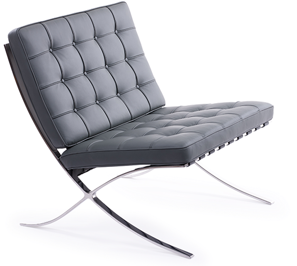 Download The Barcelona Chair Is Known All Over The World Barcelona Chair Grey Png Image With No Background Pngkey Com