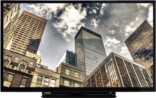 24" Toshiba Hd-ready Tv Front - Energy Efficient Building (640x640), Png Download