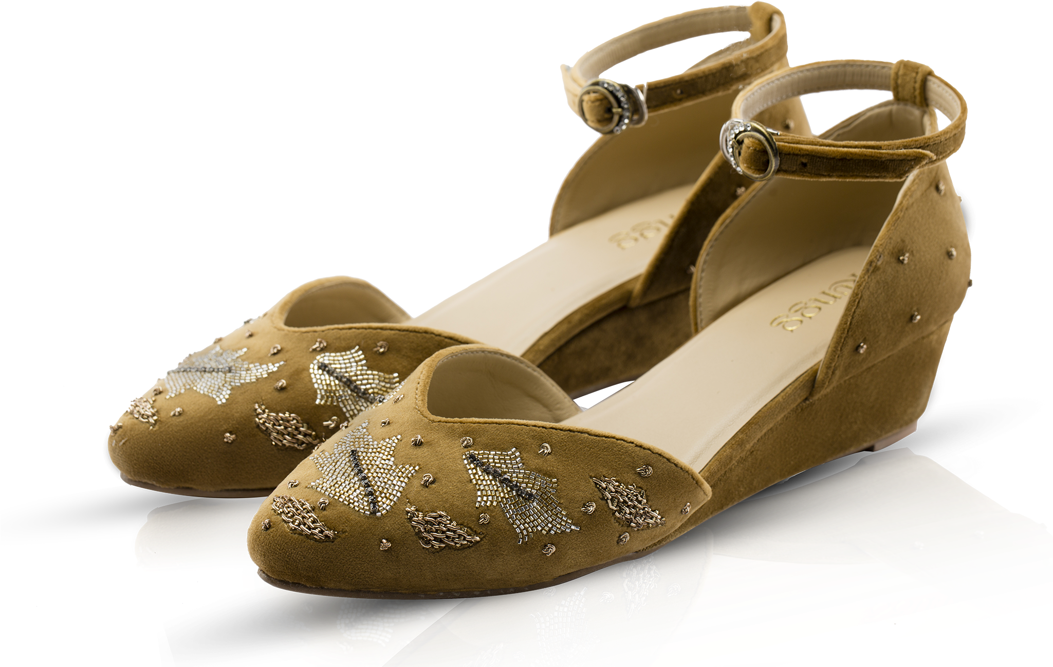 Midnight Petals Gold - Ballet Flat (2048x1365), Png Download