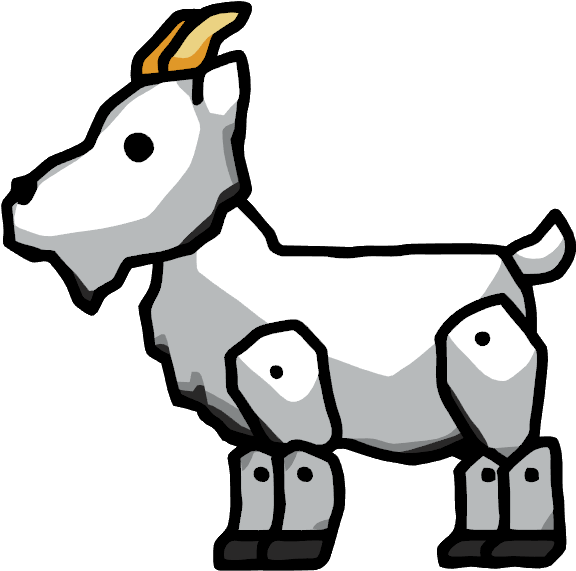 Goat - Scribblenauts Goat (595x600), Png Download