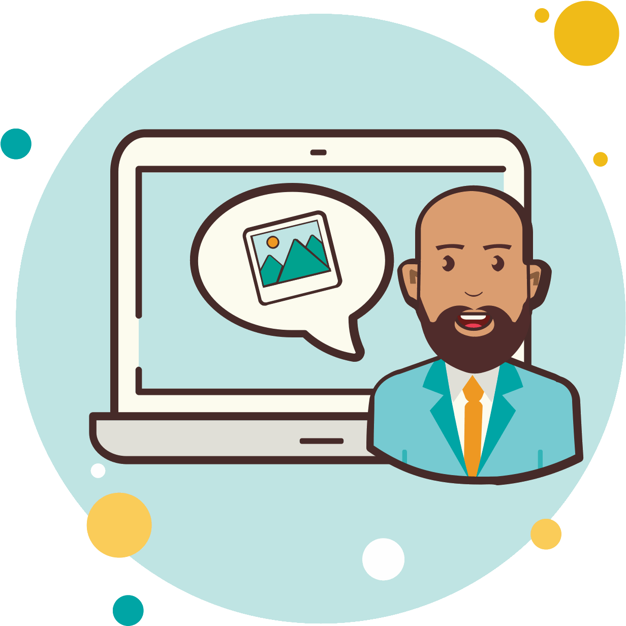 Mann Laptop Bilder Icon - Icon (1600x1600), Png Download