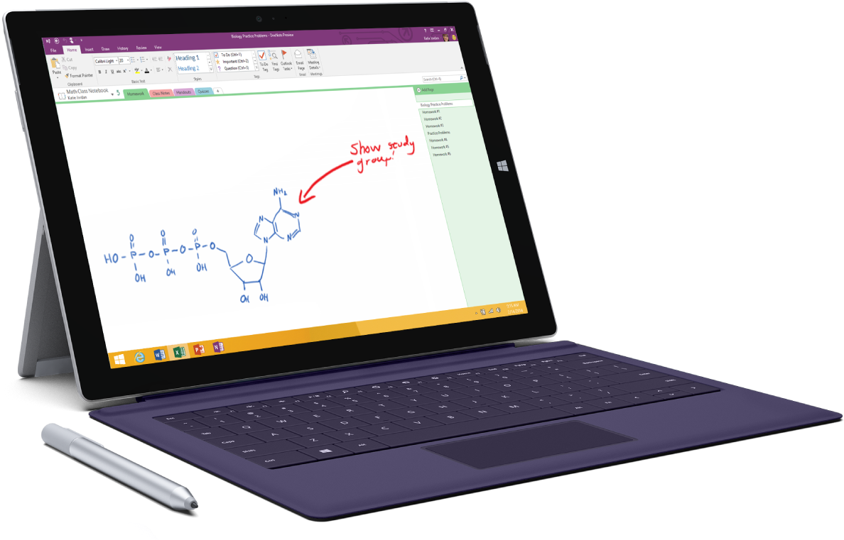 Surface For Education - One Note Laptop (1348x1025), Png Download