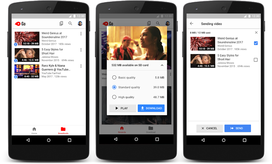 Download And Share Youtube Video Using Youtubego - Youtube Go (996x614), Png Download