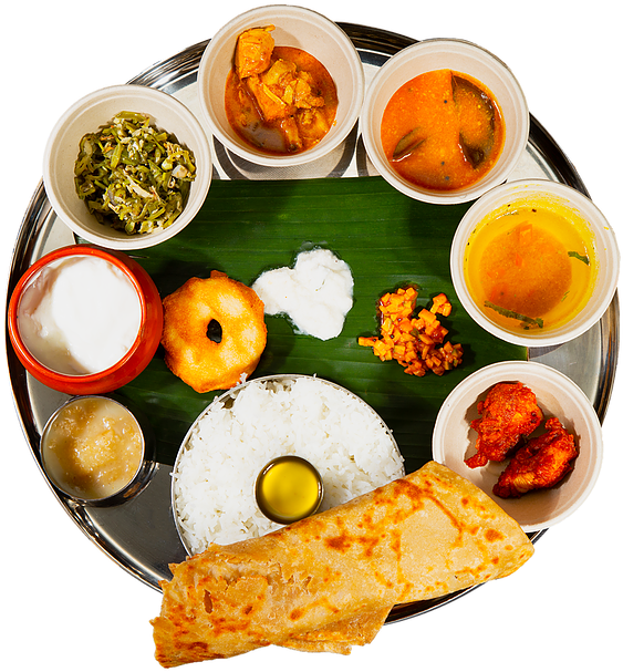 Lunch Thali - Vegetable Tarkari (600x614), Png Download