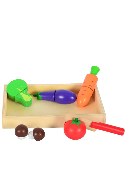 Wooden Vegetable Basket Pull Toy - Baby Toys (500x750), Png Download