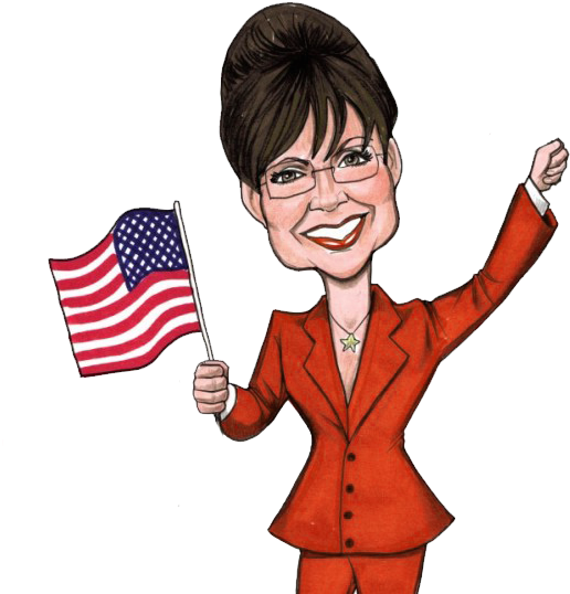 Caricatures Clipart Panda Free - Sarah Palin Cartoon Face (600x600), Png Download