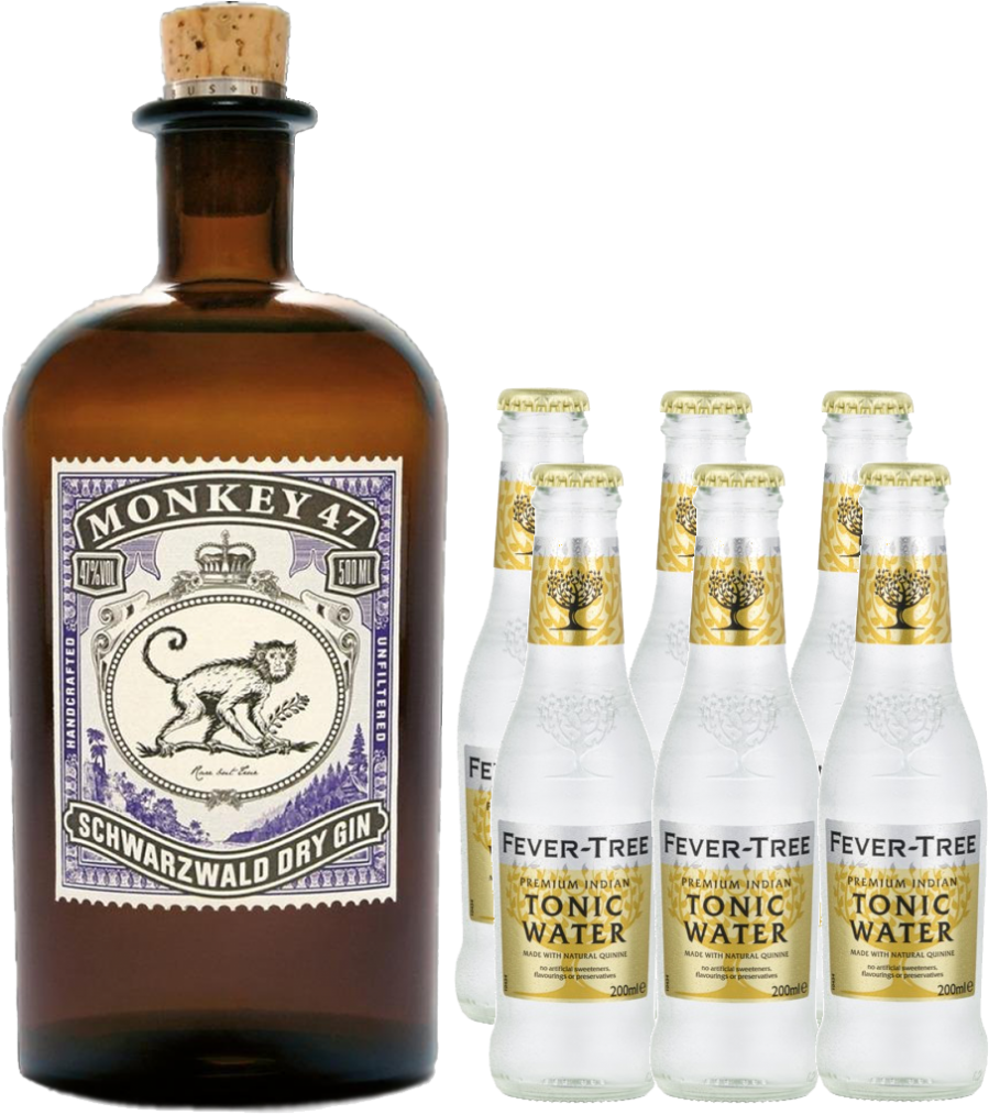 Gin Tonic Set - Gin Monkey 47 Preço (900x1200), Png Download