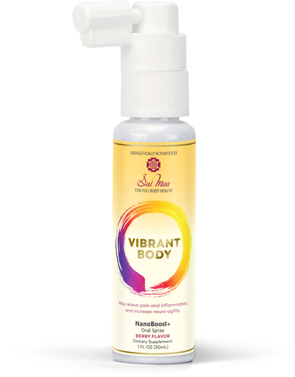 Sai Maa Nanoboost Cbd Vibrant Body Spray - Perfume (1701x1701), Png Download