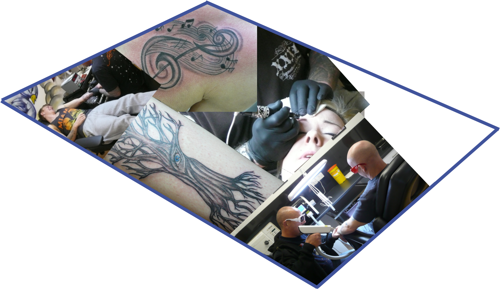 Mk Tattoo Falling Into Website Mk Tattoo Brochure Page - Visual Arts (1846x1138), Png Download