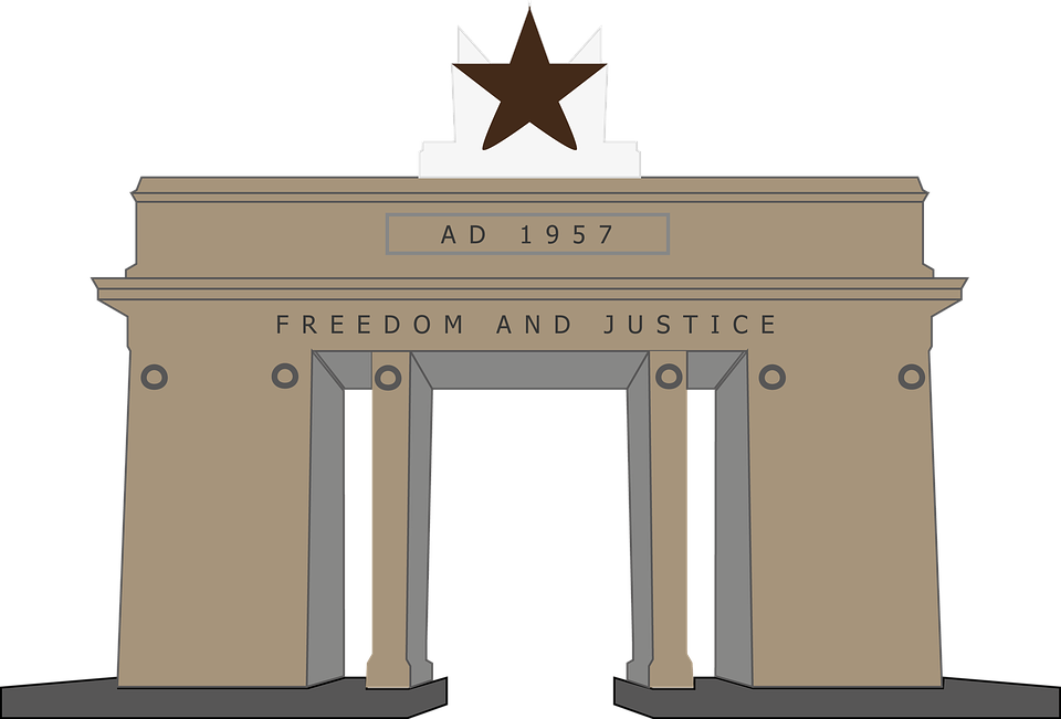 Arch Clipart Temple Arch - Independence Arch Ghana Clipart (960x651), Png Download