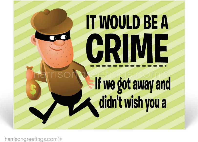Cartoon Birthday Postcards For Customers - Thief Cartoon (810x648), Png Download