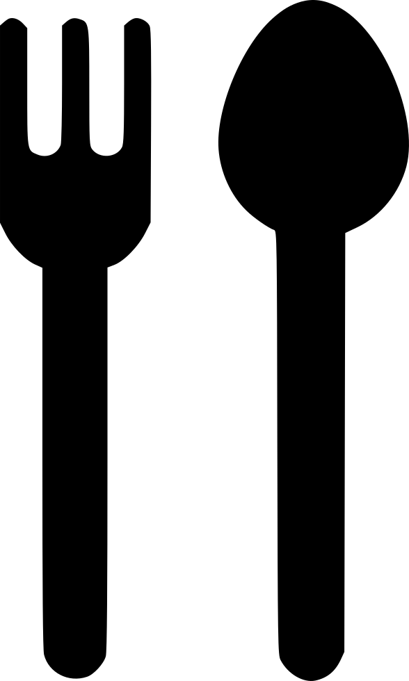 Fork Spoon Eat Food Comments - Hand (588x980), Png Download