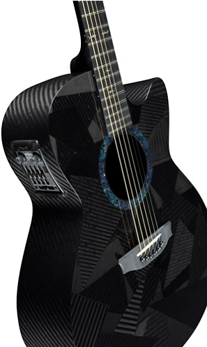 Rainsong Black Ice Series Bi Ws1000n2 Graphite Acoustic - Electric Guitar (661x496), Png Download