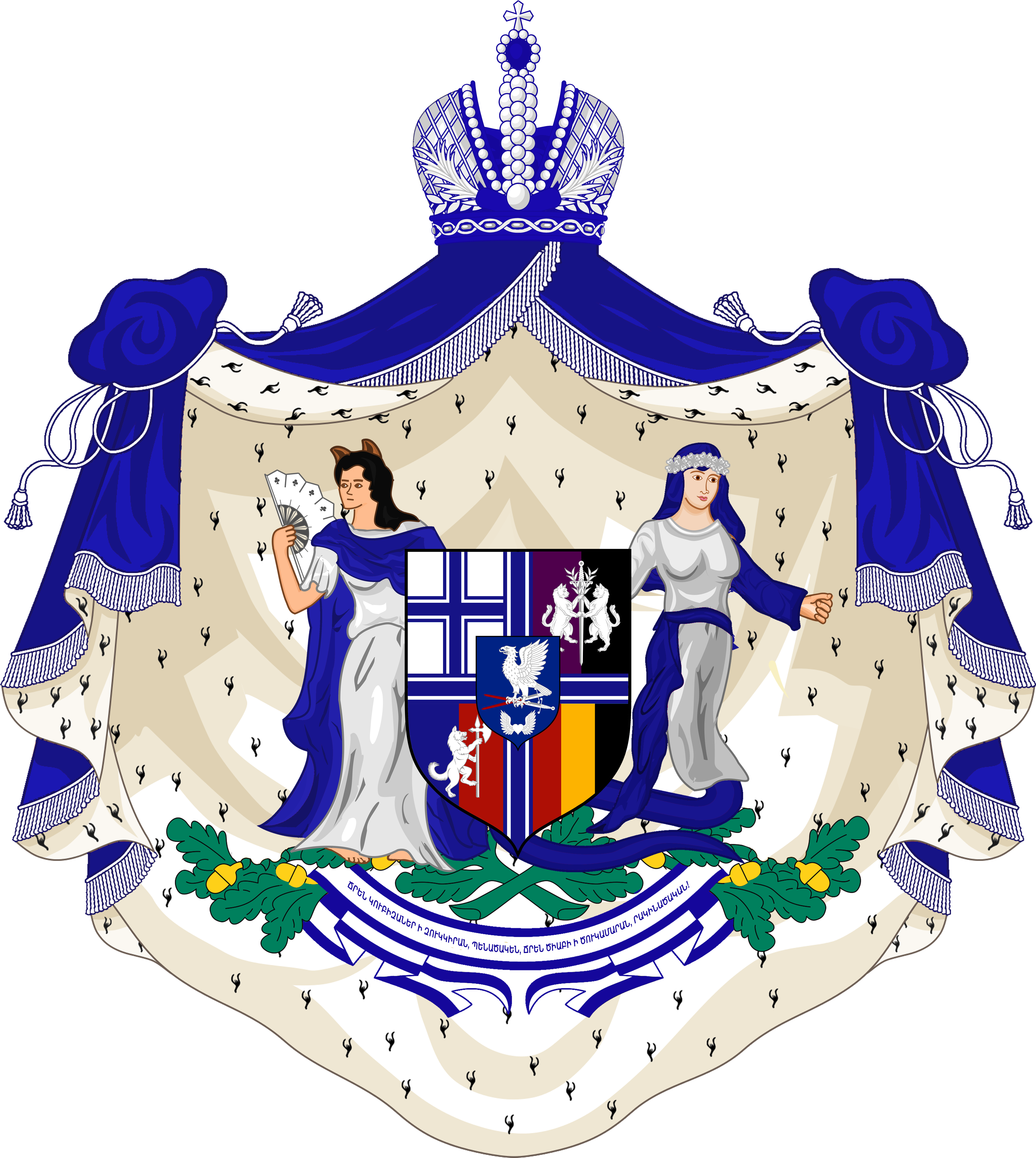 Oca Fictional Royal Coat Of Arms - Kingdom Of France Heraldry (7500x5000), Png Download