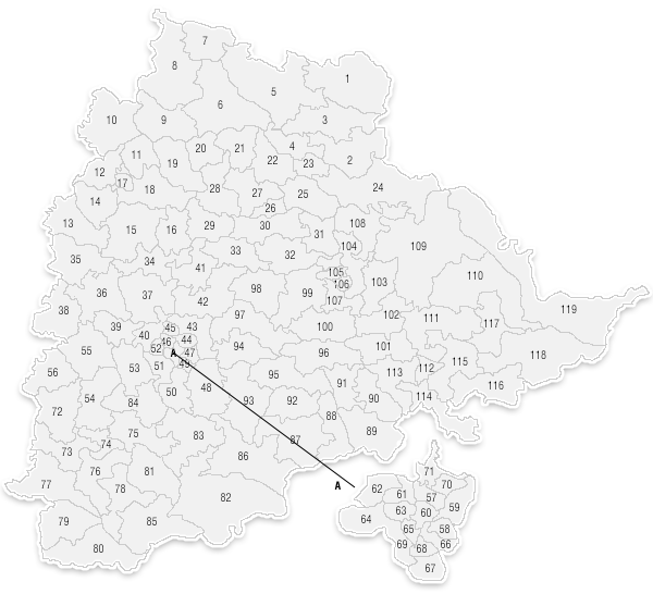 2018 Assembly Election Results - Telangana City (600x546), Png Download
