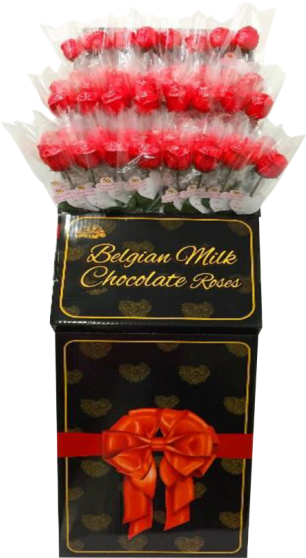 Cherir Rose Milk Chocolate 18g (555x557), Png Download