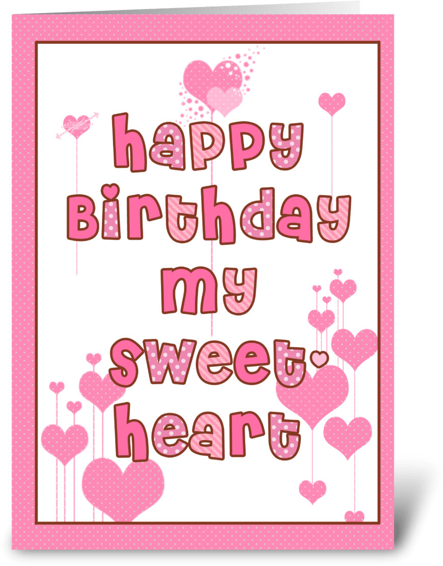 Happy Birthday Sweetheart - Beloved Birthday Card (1050x1188), Png Download
