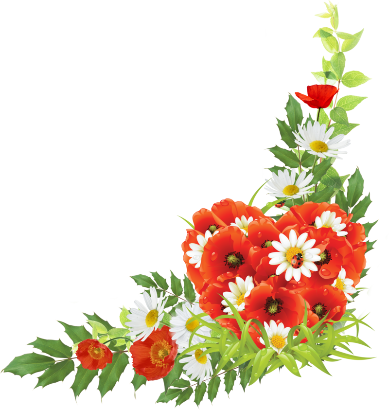 Corner Android Flowers Free Frame - Corner Flower Design Png (800x843), Png Download