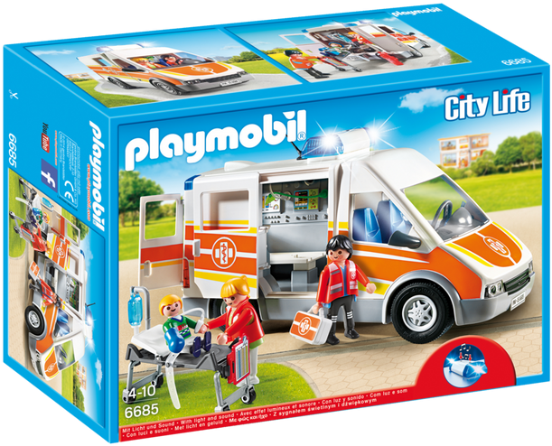 Ambulance Playmobil 6685 (710x497), Png Download