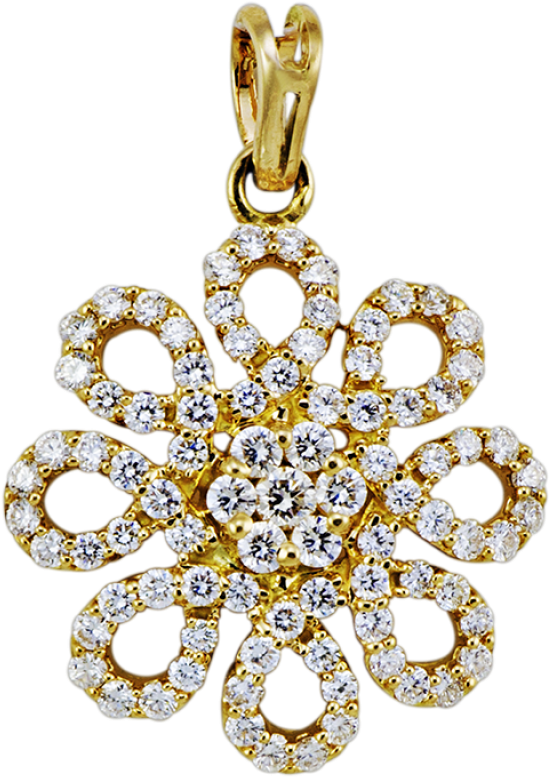 Classic Swirls Diamond Pendant - Jewellery Diamond Pendant Set Png (800x800), Png Download