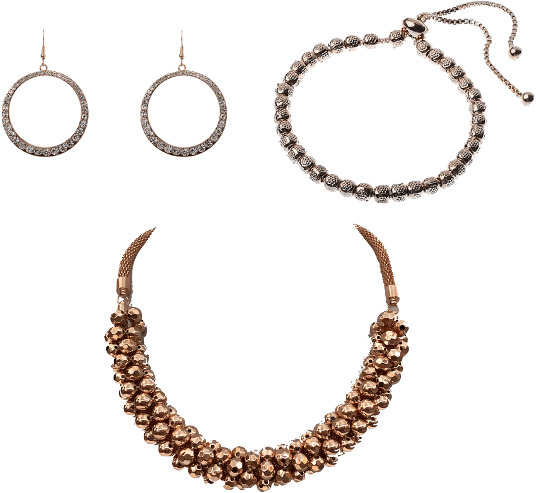 Jeminee Jewellery Rose Gold Sophisticated Gift Set - Bracciali Con Perline (1200x1200), Png Download