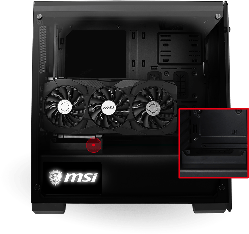 Additional Vertical Slots And Construction Kit For - Case Msi Mag Pylon (953x879), Png Download