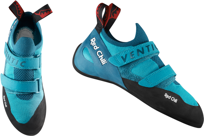 Comfortable Beginner's Shoe For Climbing Fun At Its - Red Chili Ventic Air Blau-eu (940x450), Png Download