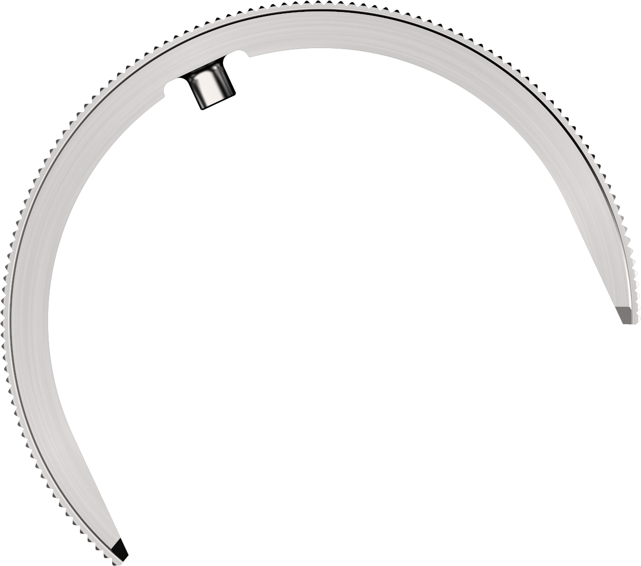 Continuous Spanner Ring Render - Metal (3735x1660), Png Download