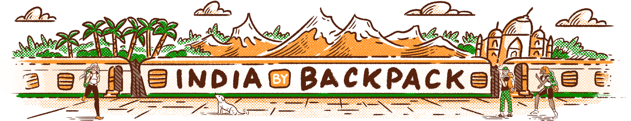 India By Backpack (2100x620), Png Download