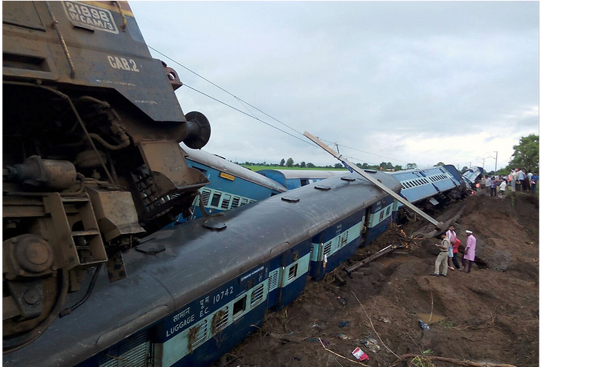 Twin Derailment Highlights Safety Issues On India's - Patna Express Rail Accident (991x529), Png Download